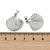 Brass Micro Pave Cubic Zirconia Pendants KK-C093-07P-3