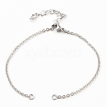 Tarnish Resistant 304 Stainless Steel Cable Chain Bracelet Making AJEW-JB00782-01