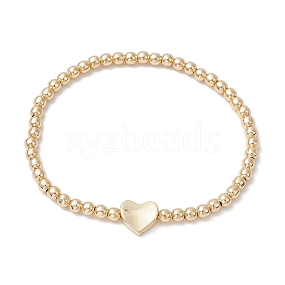 304 Stainless Steel Round Beads Stretch Bracelets BJEW-JB11216-1