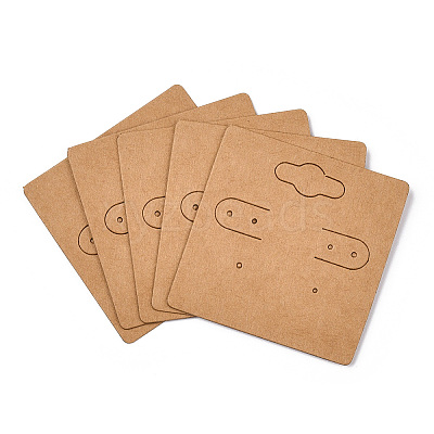 Kraft Paper Earring Display Cards with Hanging Hole EDIS-N010-01-1