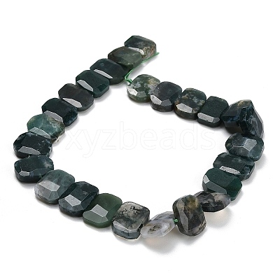 Natural Moss Agate Beads Strands G-C285-A13-01-1