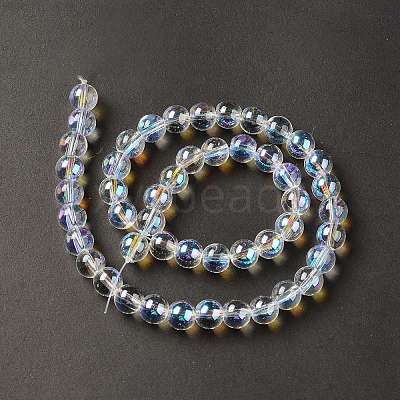 Transparent Electroplate Glass Beads Strands EGLA-I015-01B-1