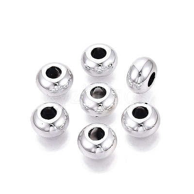 UV Plating Opaque Acrylic European Beads OACR-Q200-10A-01-1