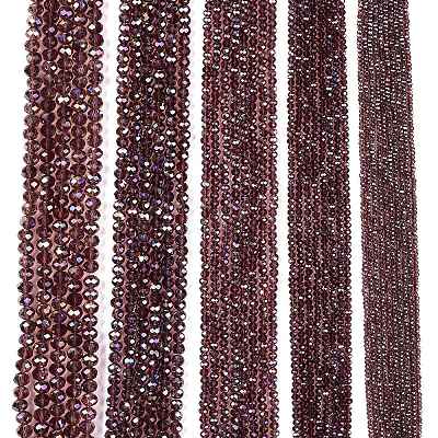 Electroplate Glass Beads Strands EGLA-A044-T1mm-B13-1