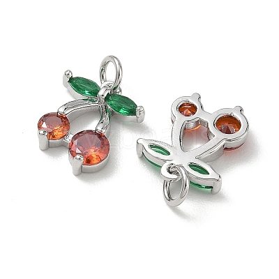 SHEGRACE Brass Colorful Cubic Zirconia Charms XGRQ4G973-670P-1