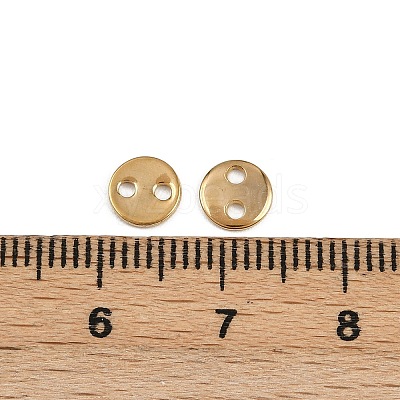 304 Stainless Steel Disc Links Connector Charms STAS-K295-08B-G-1