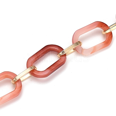 Handmade Acrylic Paperclip Chains X-AJEW-JB00697-03-1