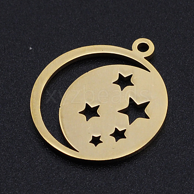 201 Stainless Steel Laser Cut Pendants STAS-S105-T968-2-1