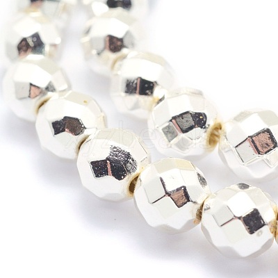 Electroplate Non-magnetic Synthetic Hematite Beads Strands G-L485-03C-S-1