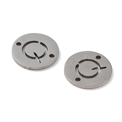 Non-Tarnish 201 Stainless Steel Hollow Flat Round Links FIND-R149-03Q-P-1