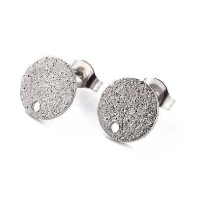 Non-Tarnish 304 Stainless Steel Stud Earring Findings STAS-O144-01B-P-1