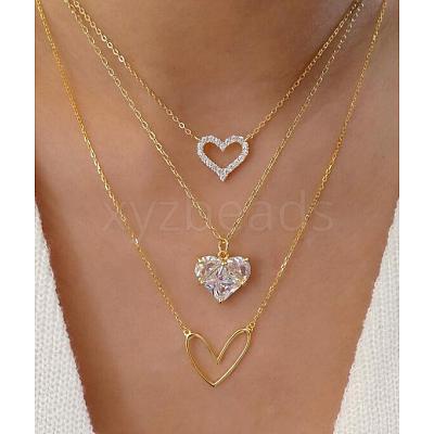 Alloy Pendant Layered Chain Necklaces for Women WGC39CD-05-1
