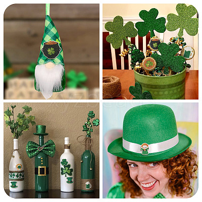 40Pcs 8 Styles Saint Patrick's Day Cloth Polyester Embroider Sew On Patches PATC-TA0001-60-1