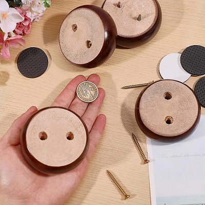 Wood Round Furniture Legs FIND-WH0199-412C-1