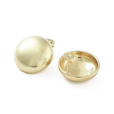 Blank Flat Round Brass Stud Earrings EJEW-Q811-07G-1
