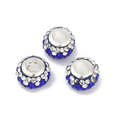 Alloy Rhinestone Clay Pave Beads ALRI-D300-02S-04-1