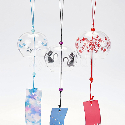 Japanese Wind Chimes HJEW-BC0001-01B-1