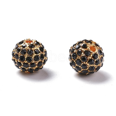 Alloy Rhinestone Beads RB-A034-10mm-A02G-1