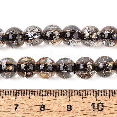 Crackle Transparent Glass Beads Strands GLAA-N030-8mm-01B-1