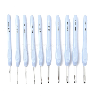 10Pcs 10 Styles Aluminum Crochet Hooks AJEW-C041-05-1