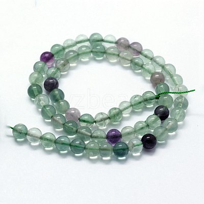 Natural Fluorite Beads Strands G-I199-12-4mm-1
