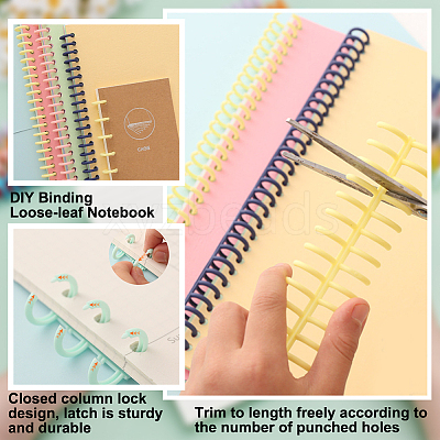 140Pcs 14 Colors Platic Binding Combs FIND-WA0001-15-1