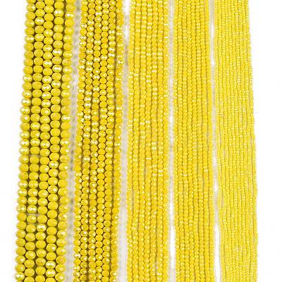 Electroplate Glass Beads Strands EGLA-A044-P3mm-A04-1