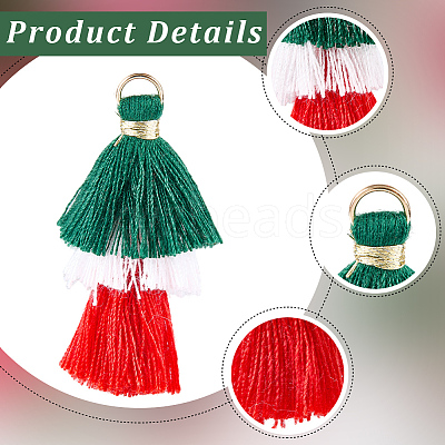 Polycotton Tassel Pendants FIND-WH20032-74-1