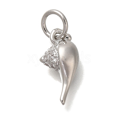 Rack Plating Brass Micro Pave Cubic Zirconia Charms KK-I720-64P-1