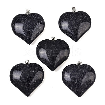 Synthetic Blue Goldstone Pendants GG-K002-04Y-1
