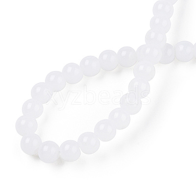 Imitation Jade Glass Beads Strands GLAA-T032-J4mm-01-1
