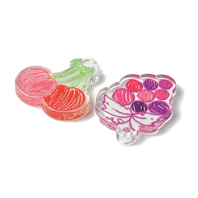 Transparent Acrylic Pendants SACR-P032-04-1