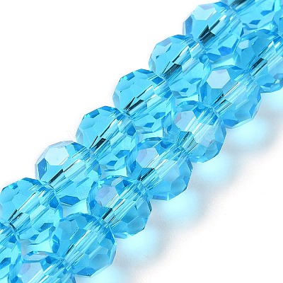 Transparent Glass Beads Strands GLAA-Q104-01C-1