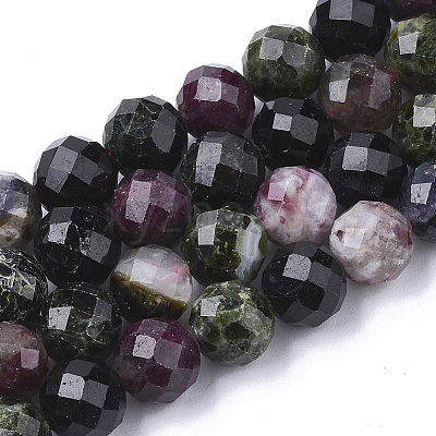 Natural Multicolor Tourmaline Beads Strands X-G-S345-4mm-001-1