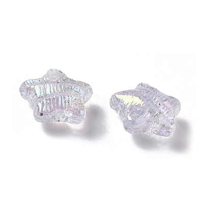 UV Plating Transparent Acrylic Beads OACR-G051-01E-1