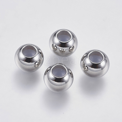 304 Stainless Steel Beads X-STAS-F139-062P-8mm-1