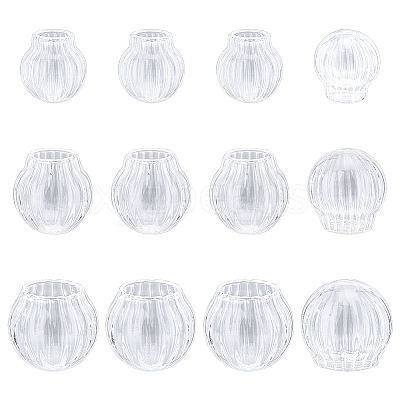 12Pcs 3 Style Mini Empty Clear Glass Globe FIND-NB0003-61-1