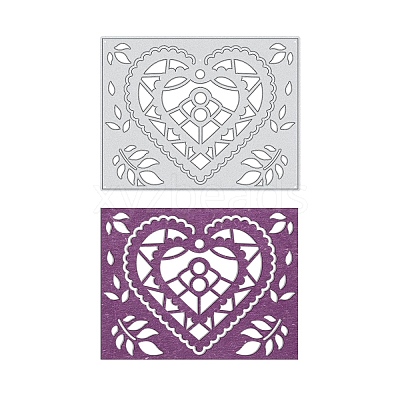 Heart Carbon Steel Cutting Dies Stencils DIY-WH0170-061-1