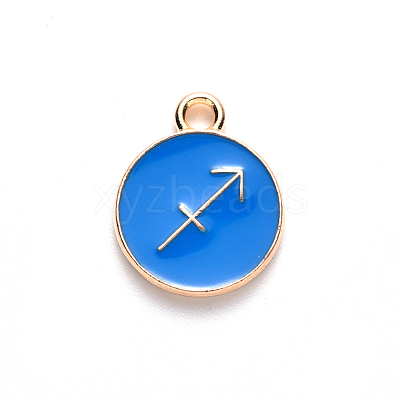 Alloy Enamel Pendants ENAM-S124-01A-02F-1