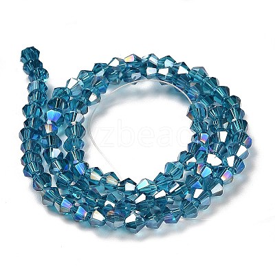 Transparent Electroplate Glass Beads Strands LS-GLAA-F029-4mm-A01-1