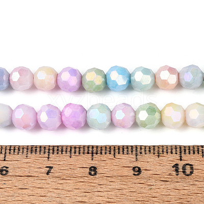 Anti-Tarnish Electroplate Glass Beads Strands EGLA-T021-6mm-15-12-1