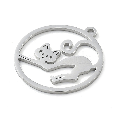 304 Stainless Steel Pendants STAS-I327-02P-06-1