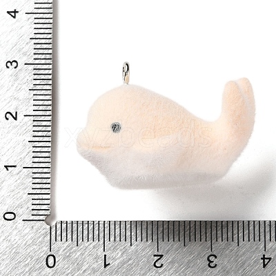 Flocking Opaque Resin Pendants RESI-D017-02B-P-1