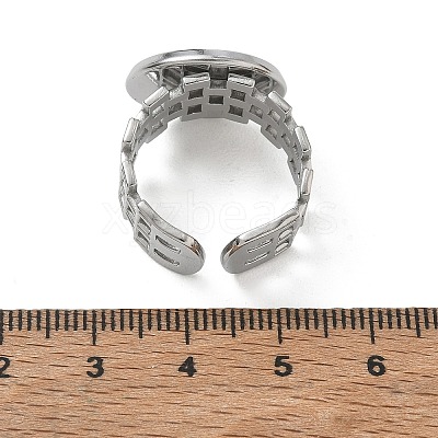 304 Stainless Steel Cuff Ring Components SA-CBA37BC-17E-P-1