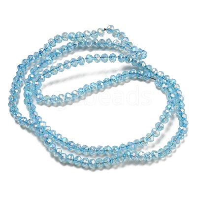 Transparent Baking Paint Glass Beads Strands DGLA-F002-02A-04-1
