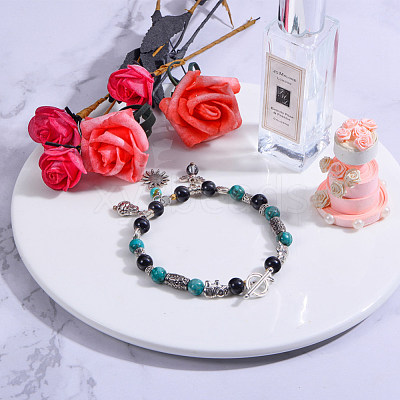 Alloy Tibetan Silver Toggle Clasps PALLOY-PH0005-56-1