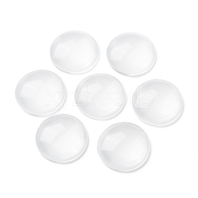 Transparent Glass Cabochons GGLA-R026-20mm-1