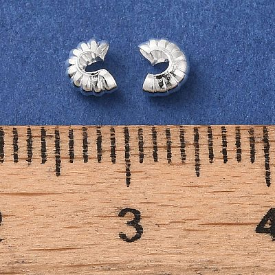 Brass Crimp Beads Covers X-FIND-Z039-13A-S-1