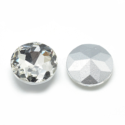 Pointed Back Glass Rhinestone Cabochons RGLA-T029-12mm-1