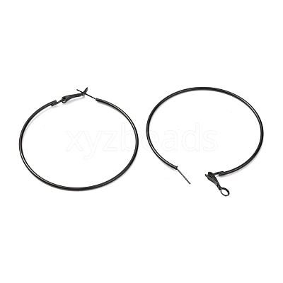 Baking Paint 201 Stainless Steel Hoop Earrings EJEW-P185-C04-01-1